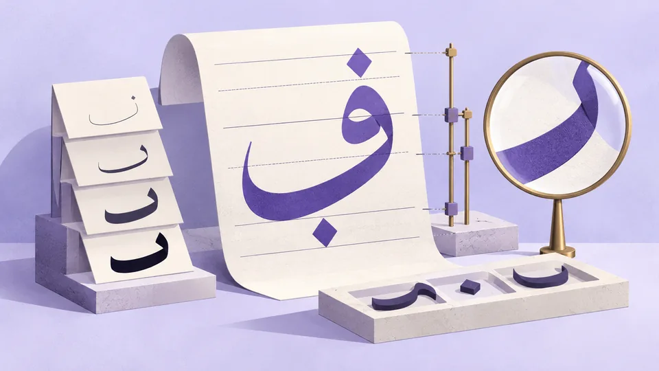 Conceptual illustration: Arabic Typography for UI/UX: Fonts, Sizes, Spacing and Readability