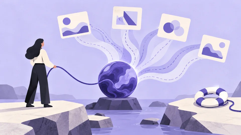 Conceptual illustration: Designing UX for Non-Deterministic AI Systems