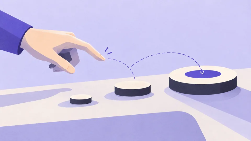 Conceptual illustration: Fitts's Law in UX Design: A Practical Guide