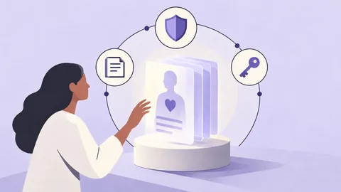 Conceptual illustration: HealthTech UX Design: Designing Clear and Trustworthy Patient Experiences