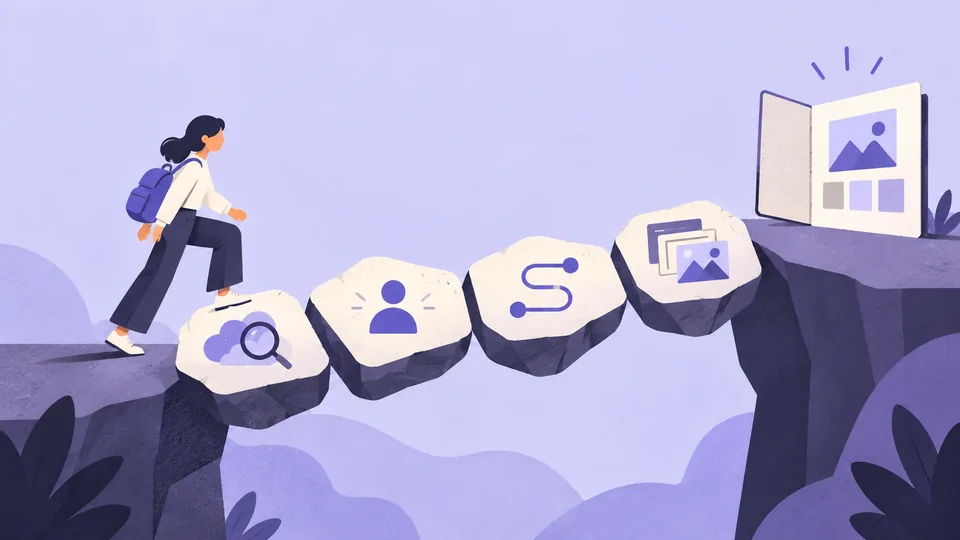 Conceptual illustration: How to Build a UX Portfolio With No Experience