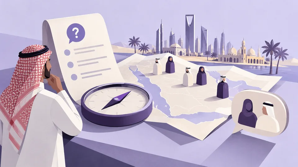 Conceptual illustration: How to Research Users in Saudi Arabia and the Gulf