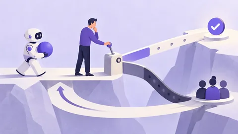 Conceptual illustration: Human-in-the-Loop UX: When Should AI Ask for Approval?
