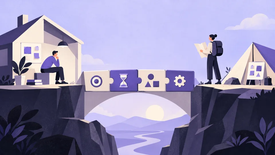 Conceptual illustration: In-House Product Designer vs UX Consultant