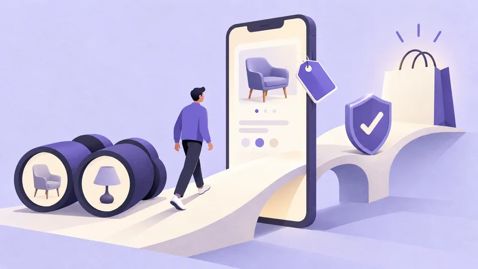 Conceptual illustration: Mobile eCommerce UX: Best Practices for Higher Conversion