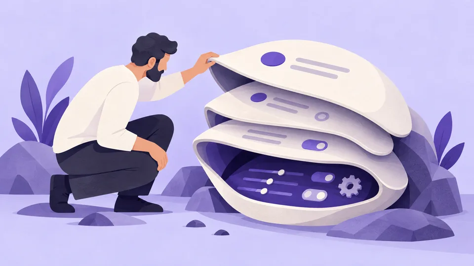 Conceptual illustration: Progressive Disclosure: How to Simplify Complex Interfaces