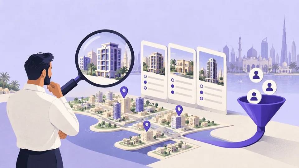 Conceptual illustration: PropTech UX Design in MENA