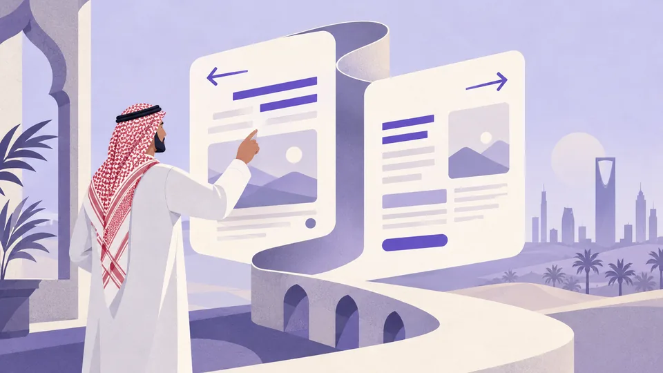 Conceptual illustration of Product & UX Design for Saudi Arabia