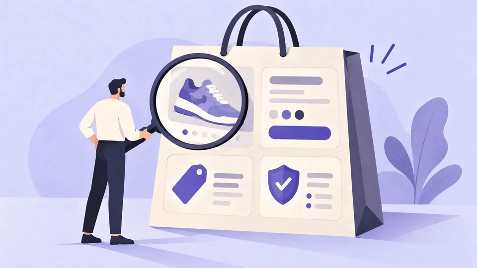 Conceptual illustration: Shopify UX Audit: 25 Things to Check