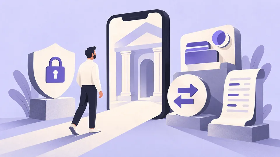 Conceptual illustration: UX Design for Banking Apps