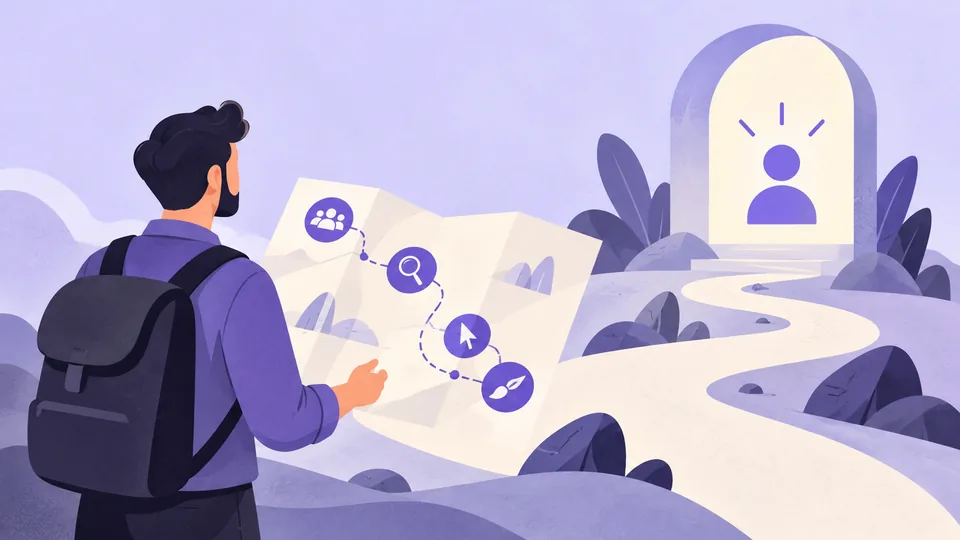 رسم توضيحي مفاهيمي: دليل UX Research للمبتدئين
