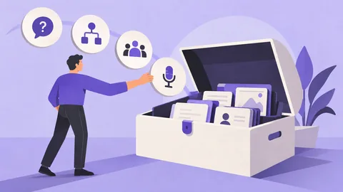 Conceptual illustration: UX Research Repository: How to Stop Losing Research Insights