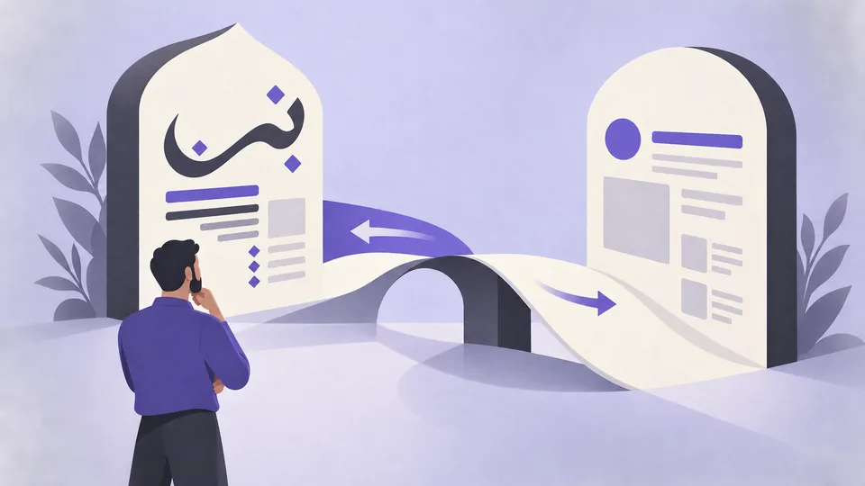 Conceptual illustration: UX Research With Arabic Users: A Practical Guide