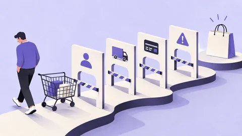 Conceptual illustration: Why Users Abandon Checkout: A UX Breakdown